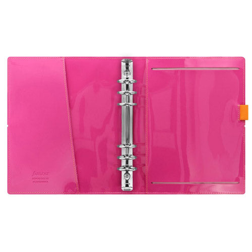 Filofax Domino Stripes A5 Patent Organiser (Orange/Pink)