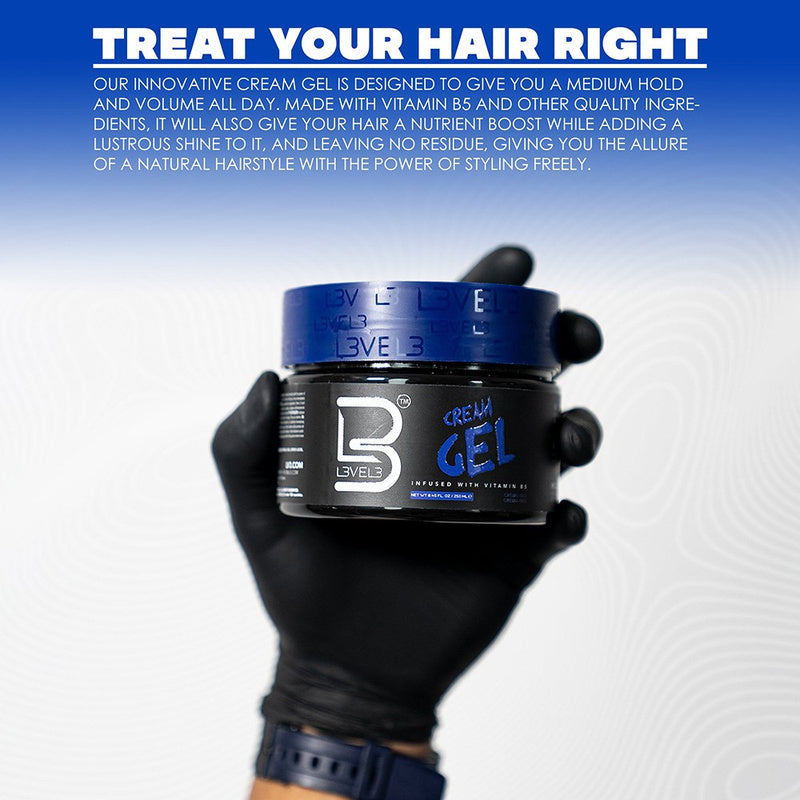 L3VEL3 Cream Hair Gel 500mL