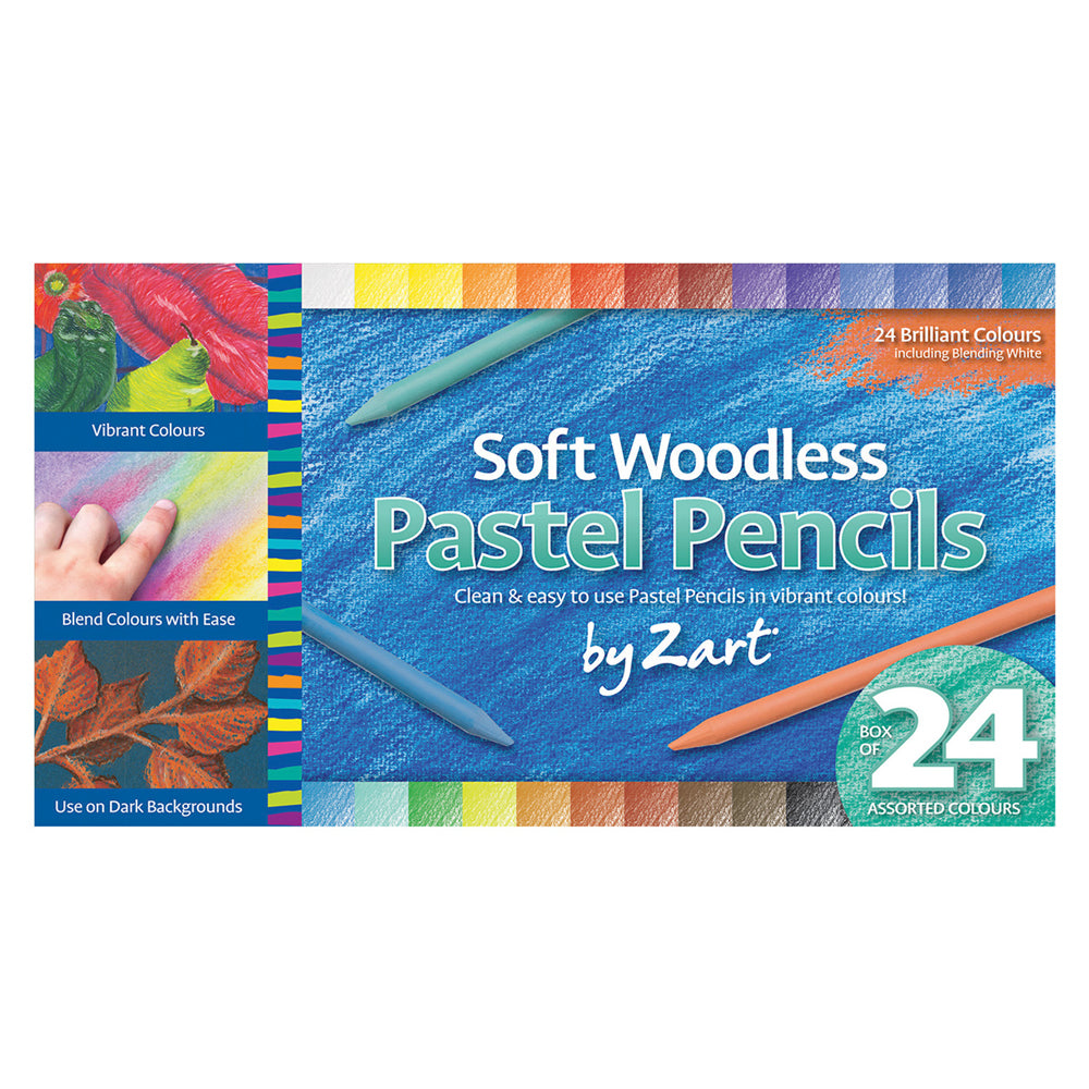 Zart Woodless Soft Pastel Pencils 24pcs