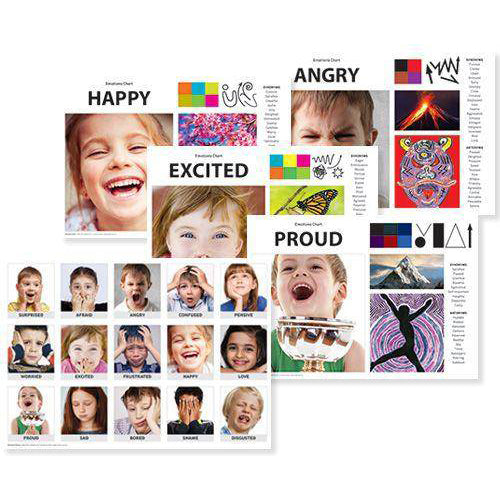 Emotions Art and Language Chart Pack A3