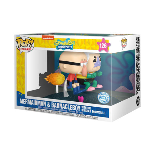 Mermaidman & Barnacleboy with Invisible Boat US Exclusive Pop! Ride