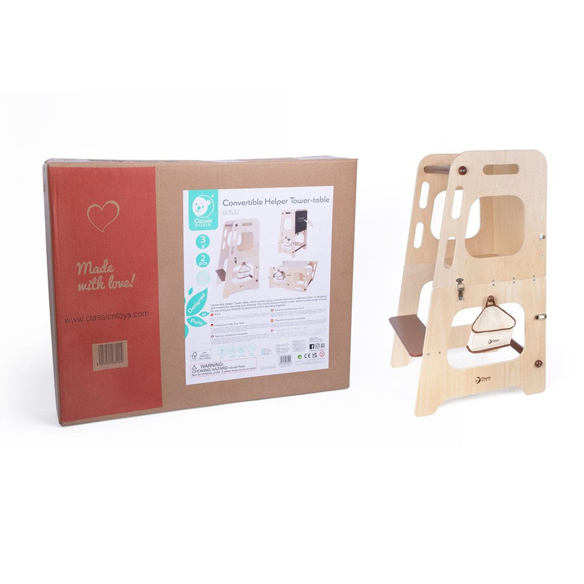 Classic World Convertible Helper Tower Table