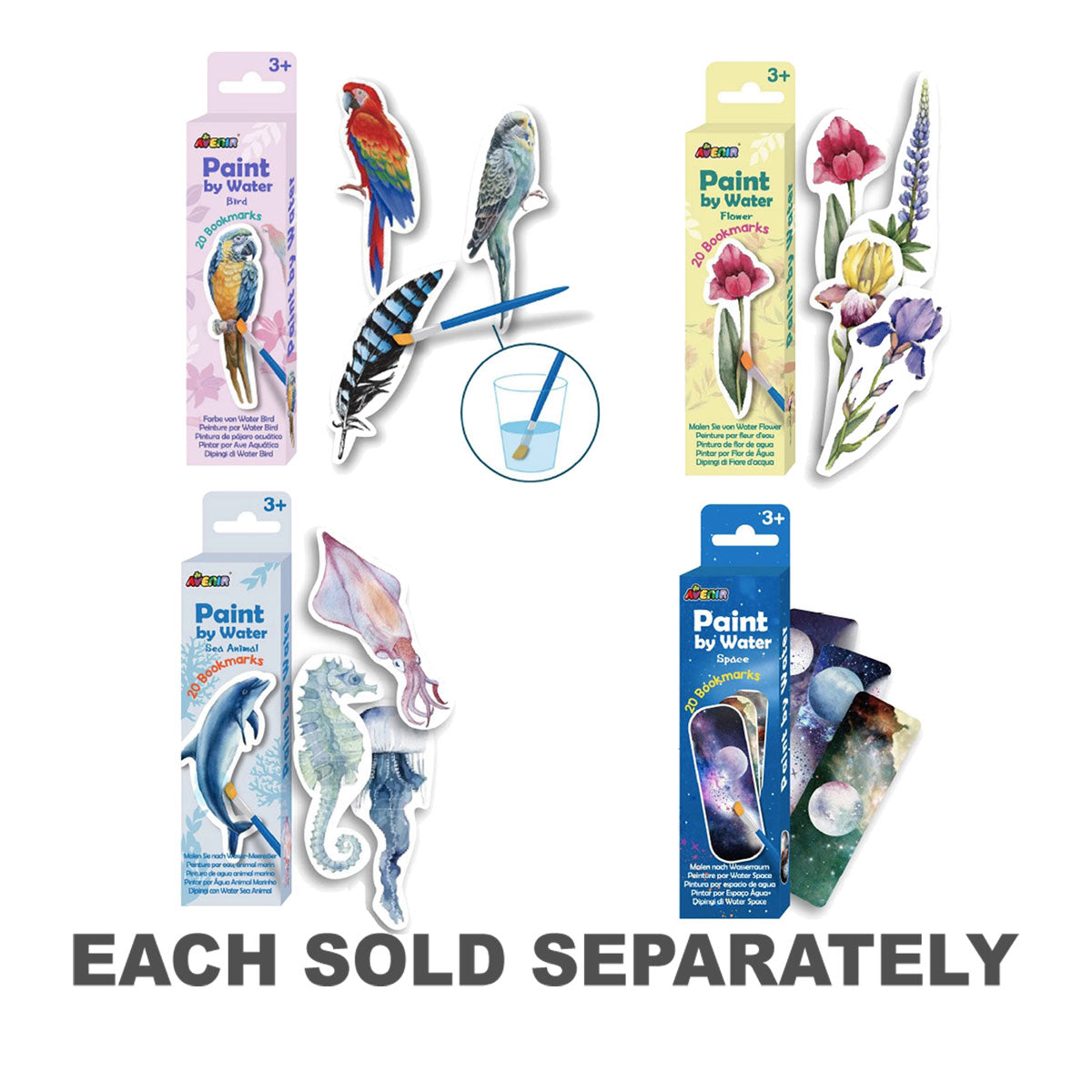 Avenir Paint by Water Bookmarks