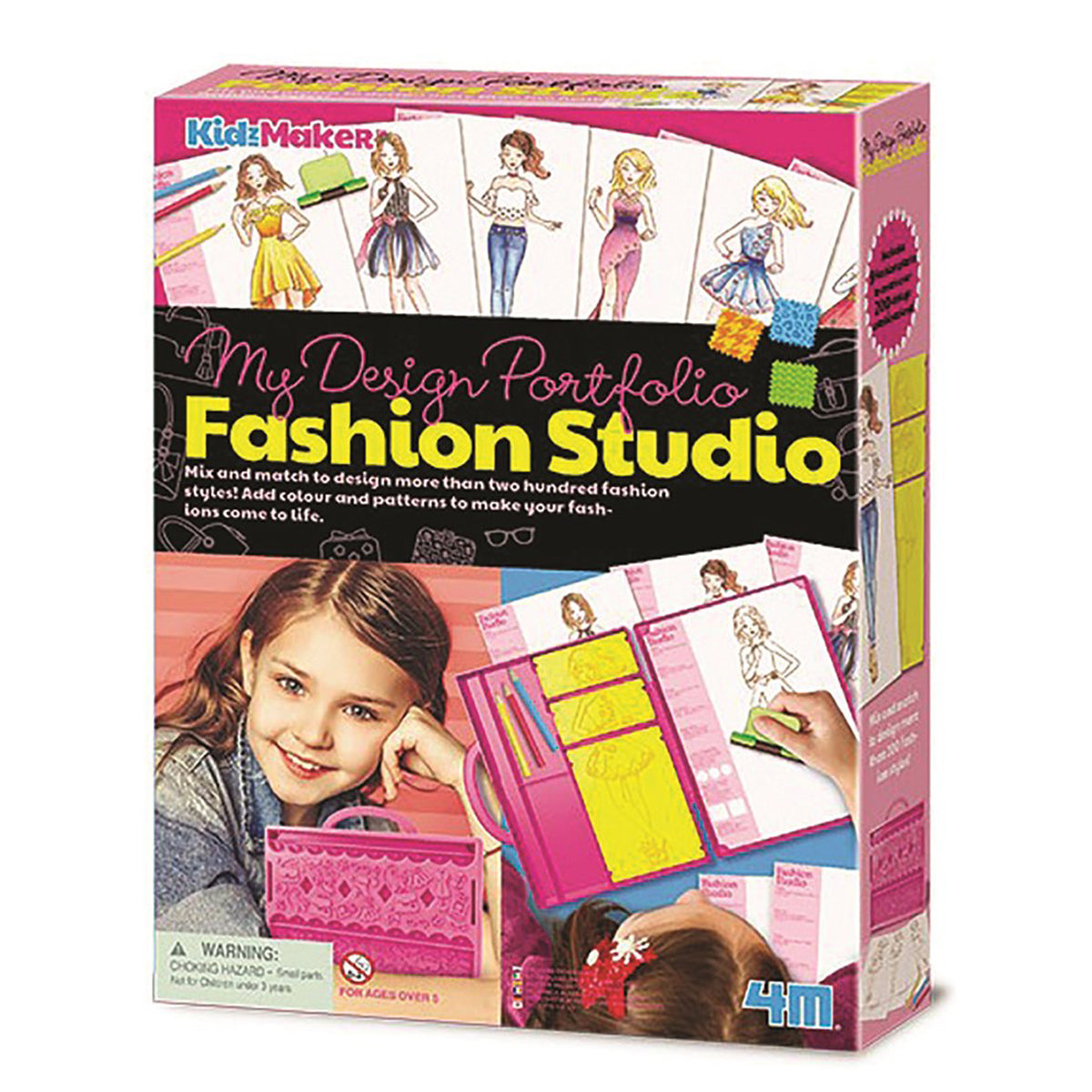 4M KidzMaker My Design Portfolio Fashion Studio Kit