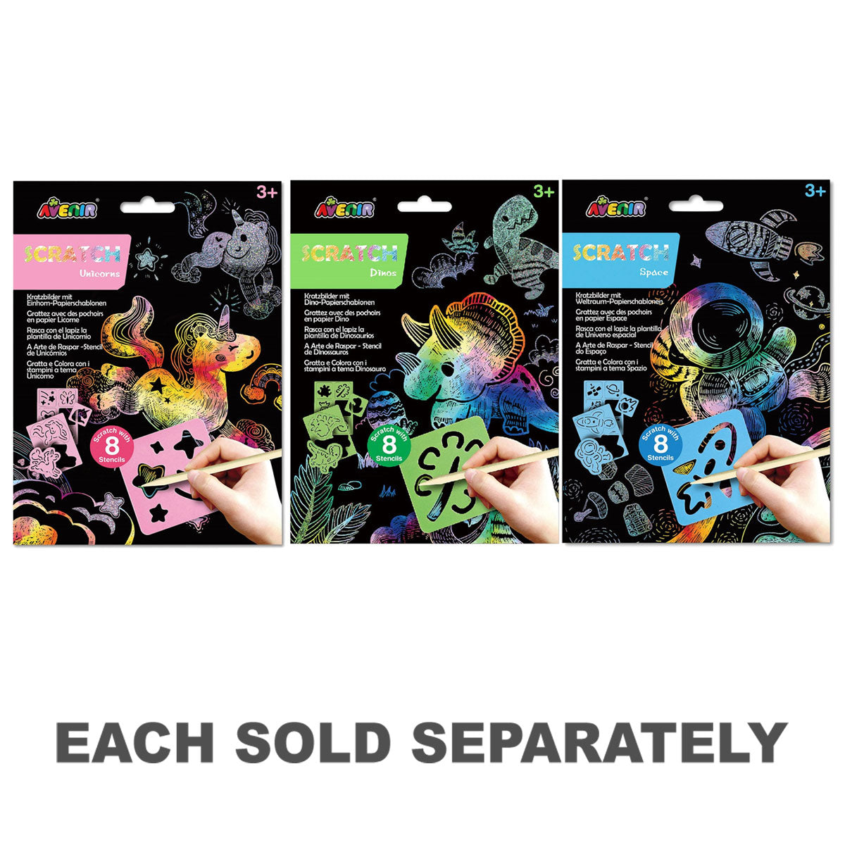 Avenir Scratch & Stencil Art Set