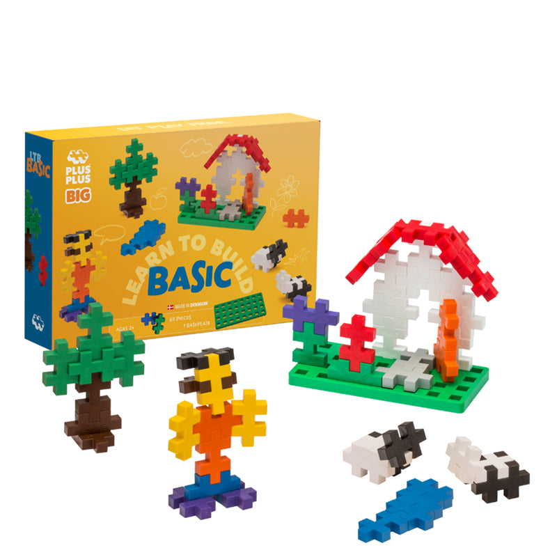 Plus-Plus BIG Learn to Build Building Blocks 60pcs