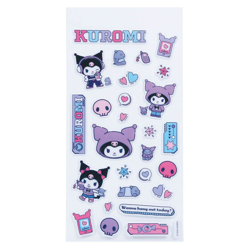 Kuromi Puff Stickers
