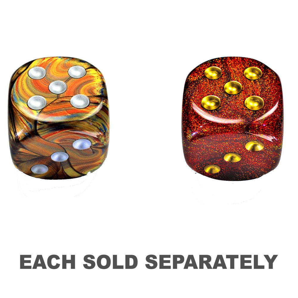 Chessex Glitter D6 Dice with Pips 50mm