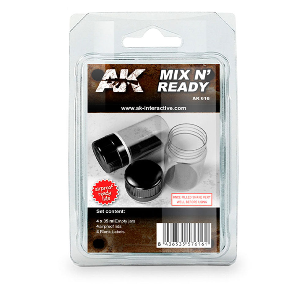 AK Interactive Mix N Ready Jar (Pack of 4)