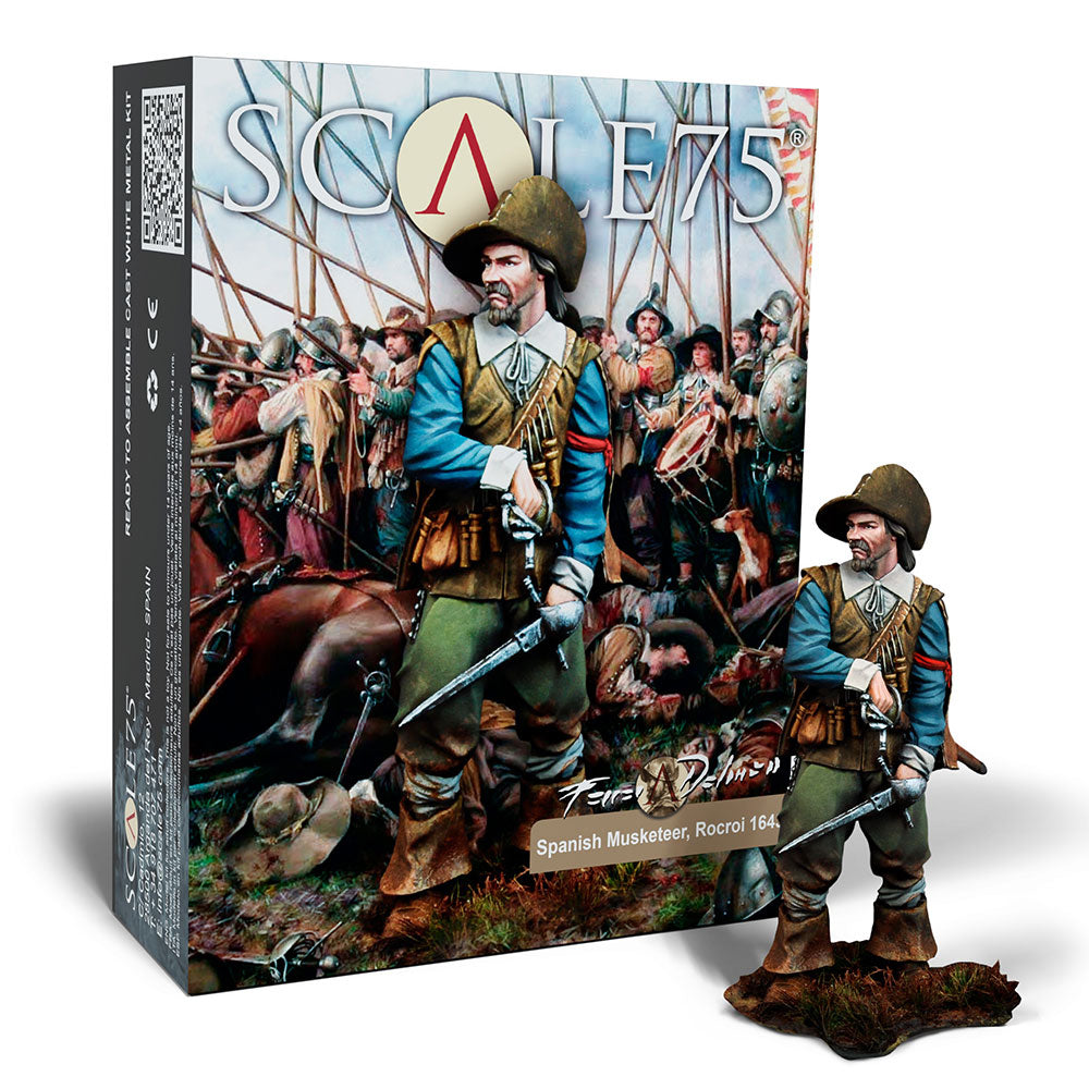 Scale 75 Ferrer Dalmau Spanish Musketeer Rocroi 1643 Figure 75mm
