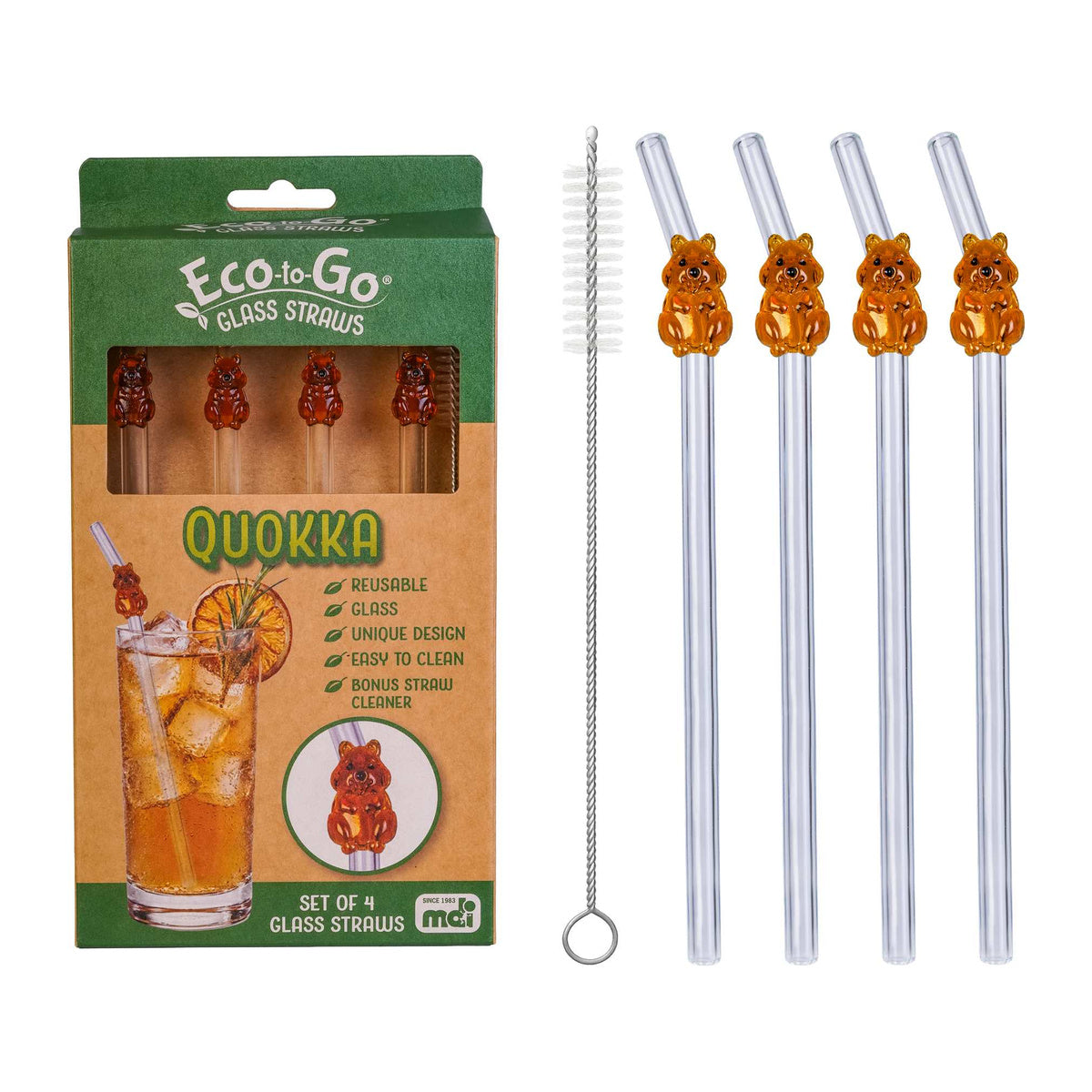 Eco to Go Glass Straw (Pack of 4)
