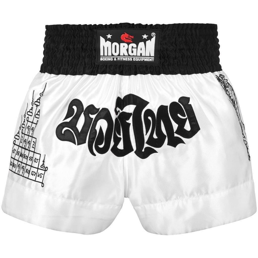 Morgan White V2 Tiger Muay Thai Shorts