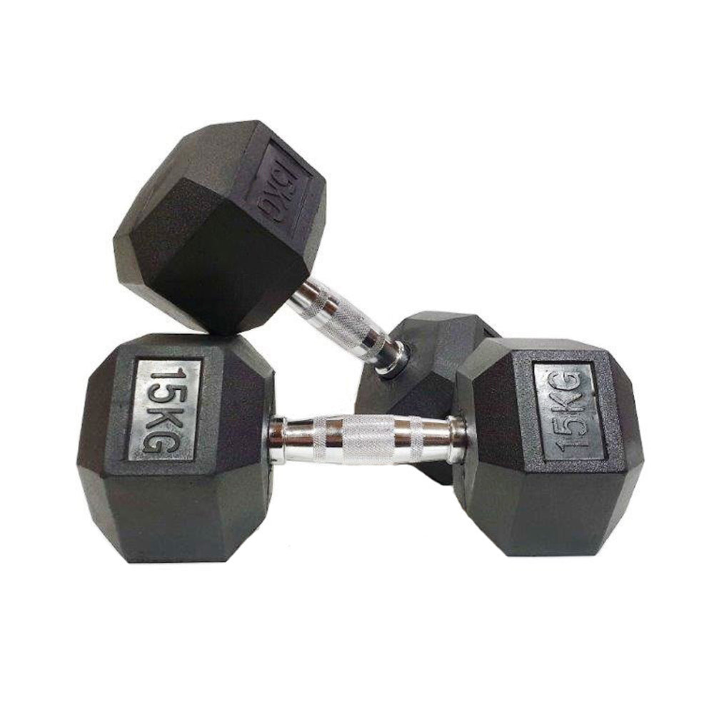 Morgan Rubber Hex Dumbbells (Pair)