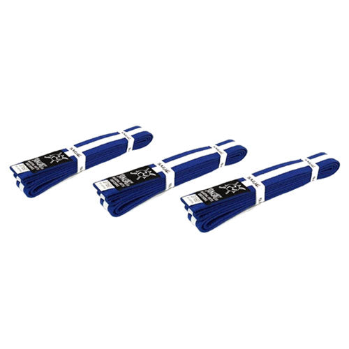 Yamasaki Coloured Martial Arts Belts with White Stripe (Blue)