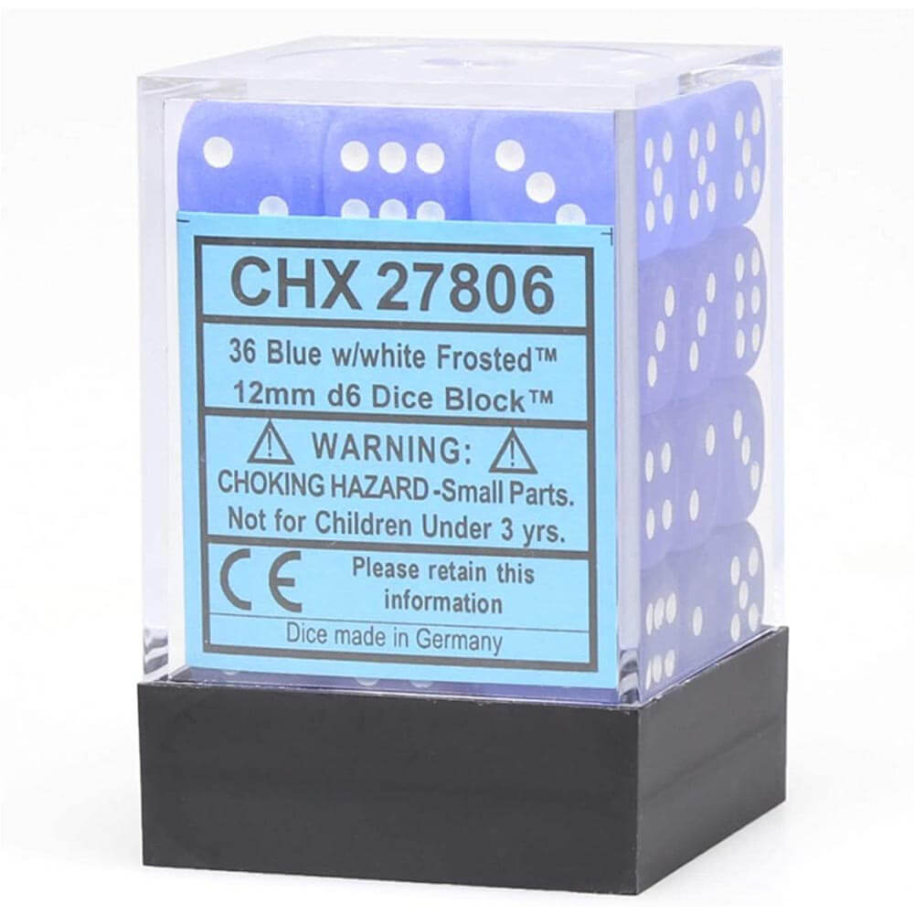 D6 Würfel mattiert 12 mm (36 Würfel)
