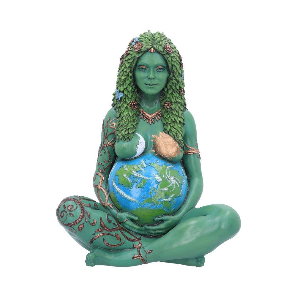 Ethereal Mother Earth Gaia Art Statue Painted 30cm