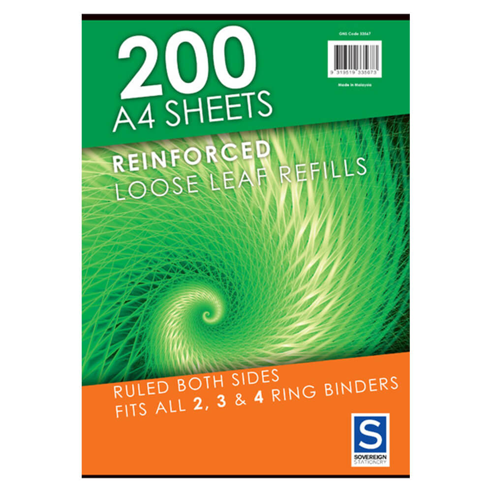 ソブリンの強化された統治されたルーズリーフ補充(A4)