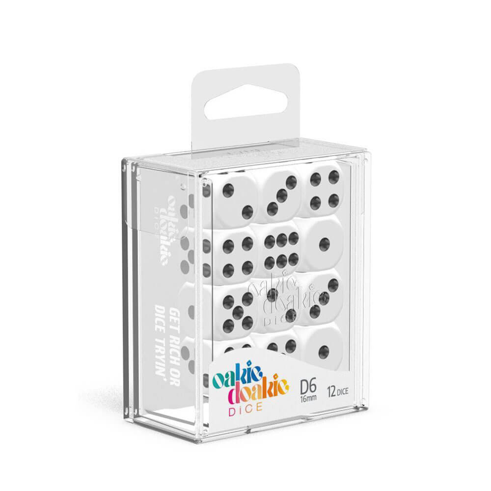 Oakie Doakie D6 16mm Solid Dice 12Stk