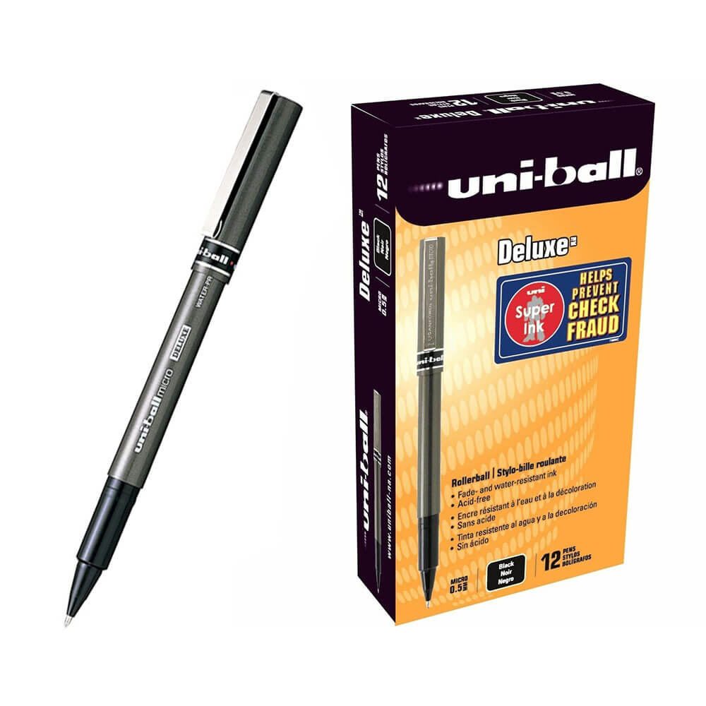 Uni-Ball Micro Deluxe Rollerball Pen 0.2mm(12パック)