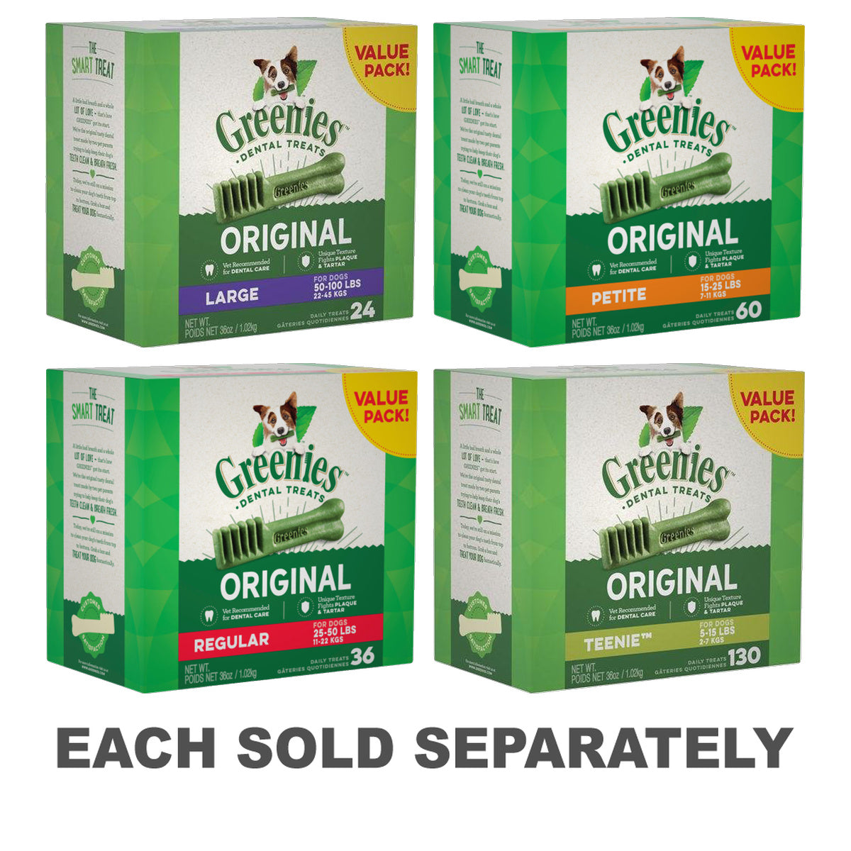 Greenies Dog Original Dental Treat Value Pack 1kg