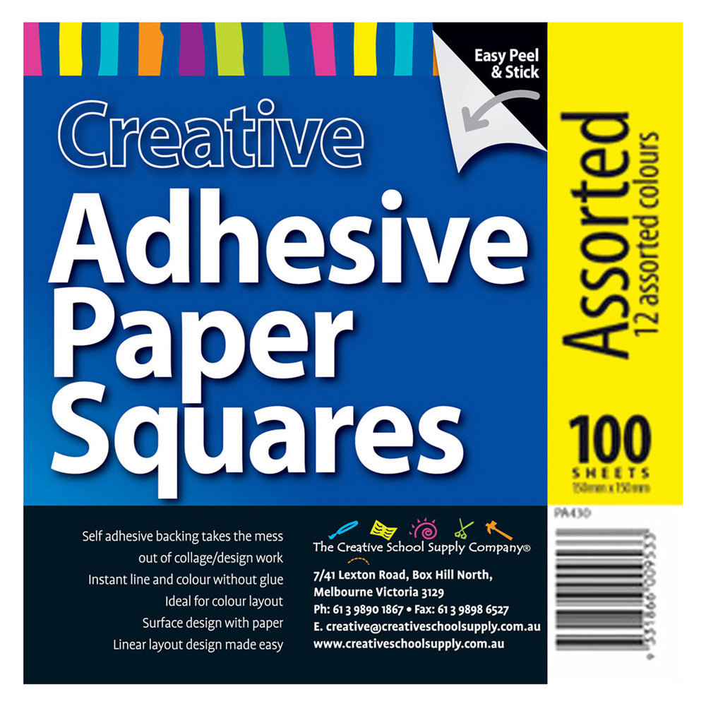 Adhesive Paper Squares 100pk