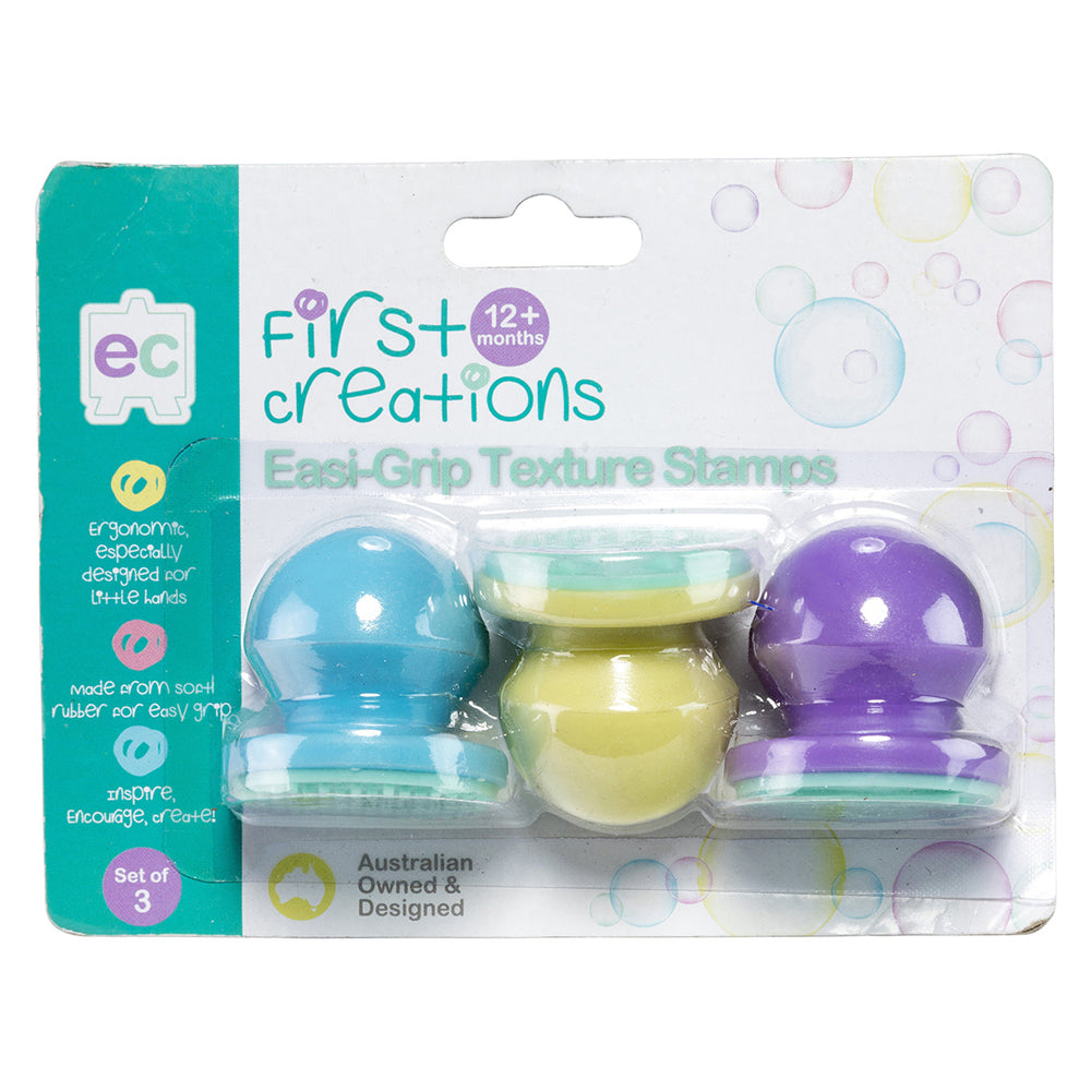 First Creations Easi-Grip Texture Stamps 3pk