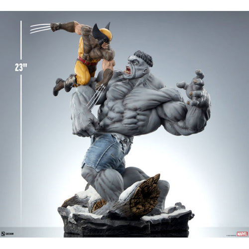 Marvel Comics Grey Hulk vs Wolverine Maquette