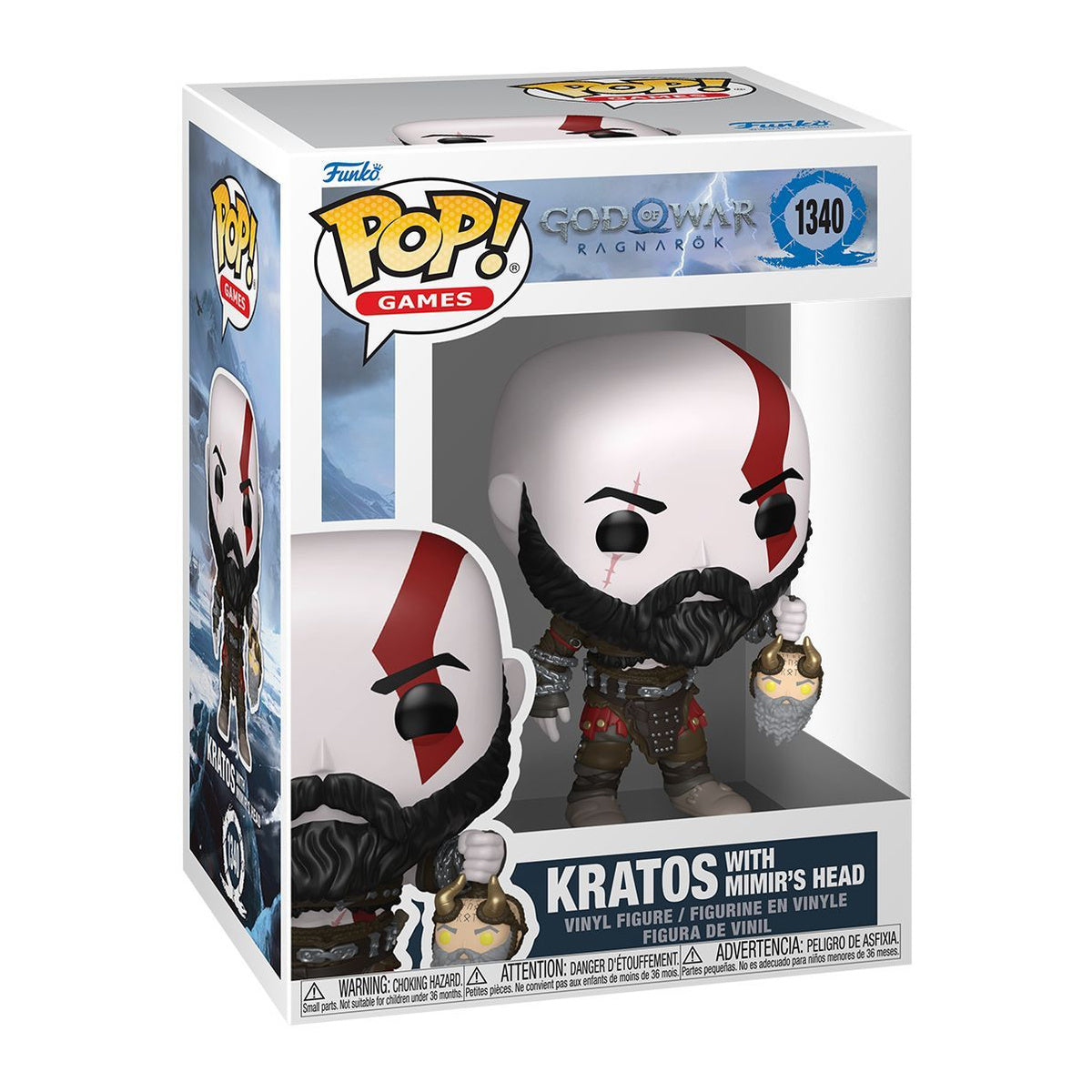 God of War: Ragnarok Kratos with Mimir’s Head Pop! Vinyl