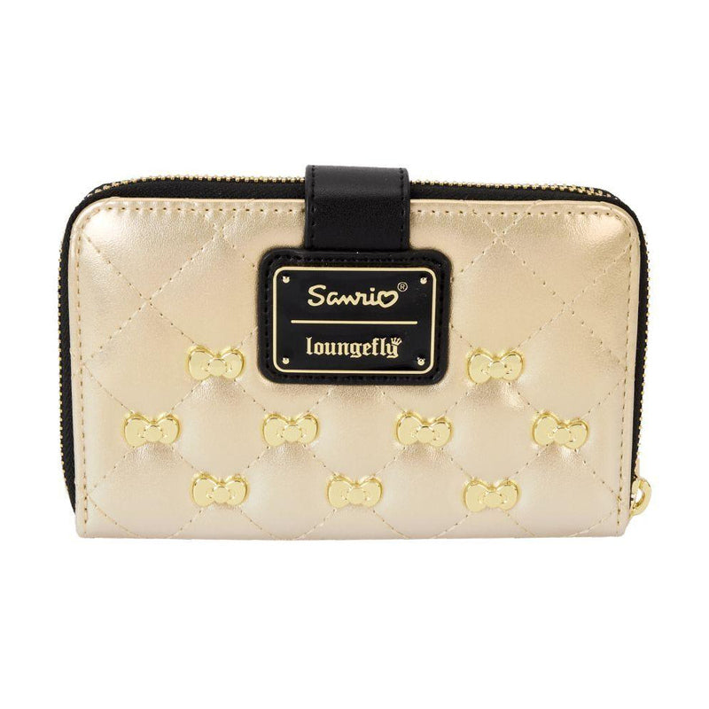 Hello Kitty 50th Anniversary Metallic Gold Zip Around Wallet