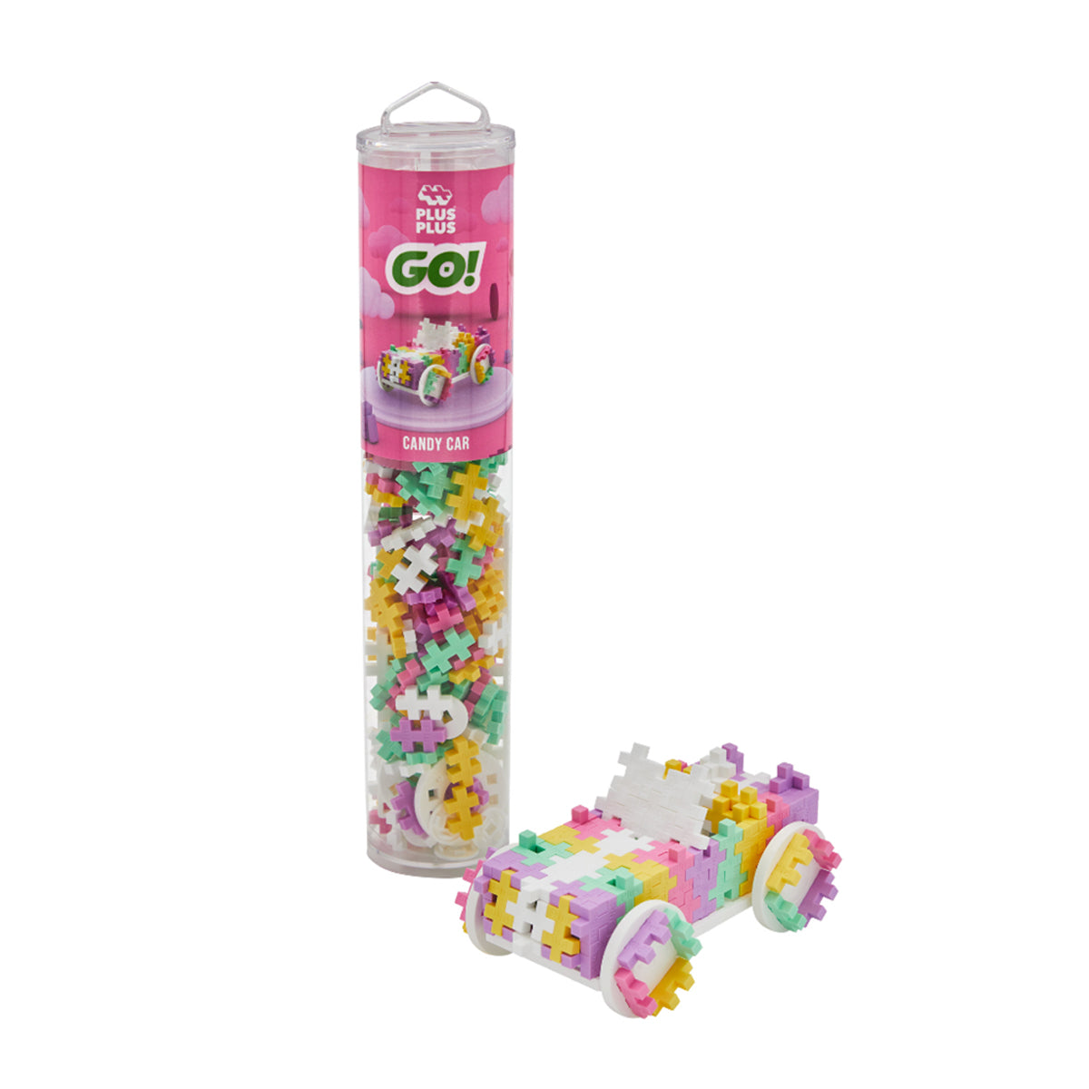 Plus-Plus Colour Cars Building Blocks Tube 200pcs