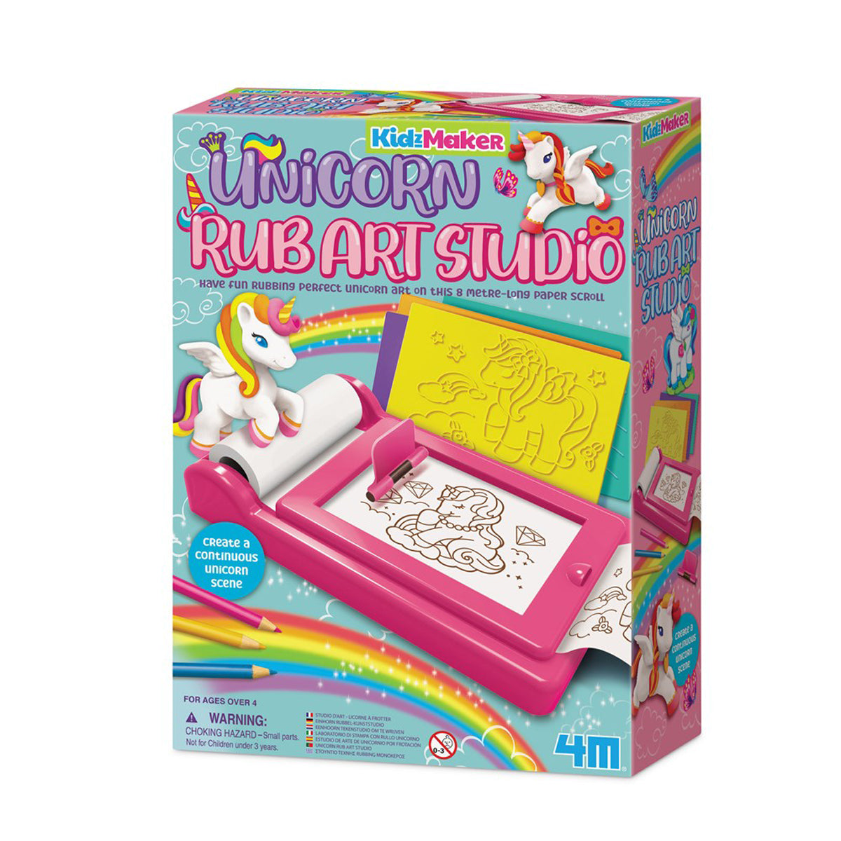 4M KidzMaker Unicorn Rub Art Studio Kit