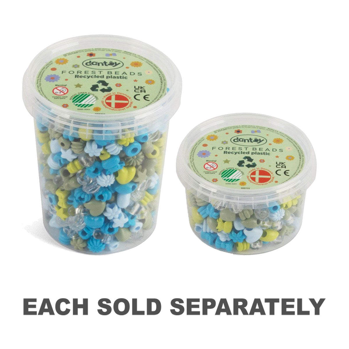 Dantoy Pastel Recycled Beads Forest Colours