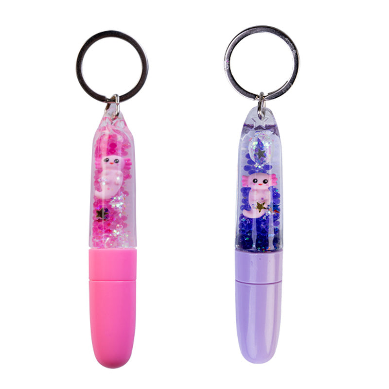 Axolotl Glitter Pen Keychain (1pc Random)
