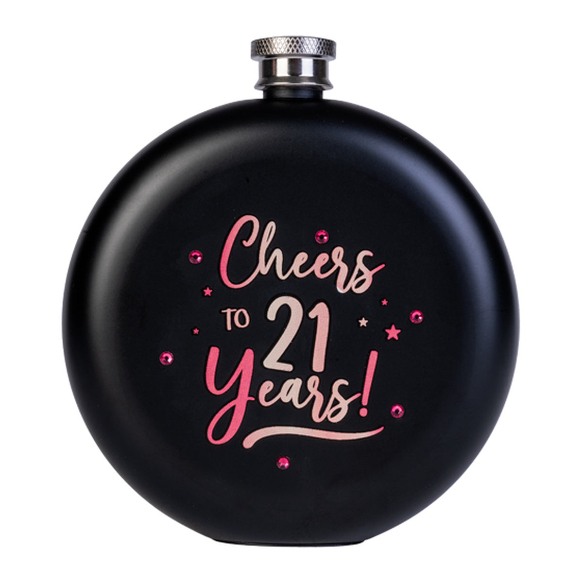 Rose Gold Birthday Round Flask