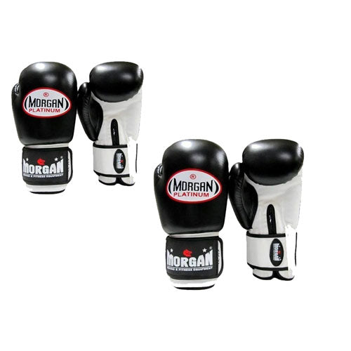 Morgan V2 Platinum Leather Sparring Gloves (Black)