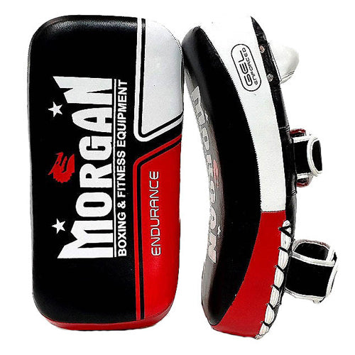 Morgan Endurance Gel Leather Curved Thai Pads (Pair)