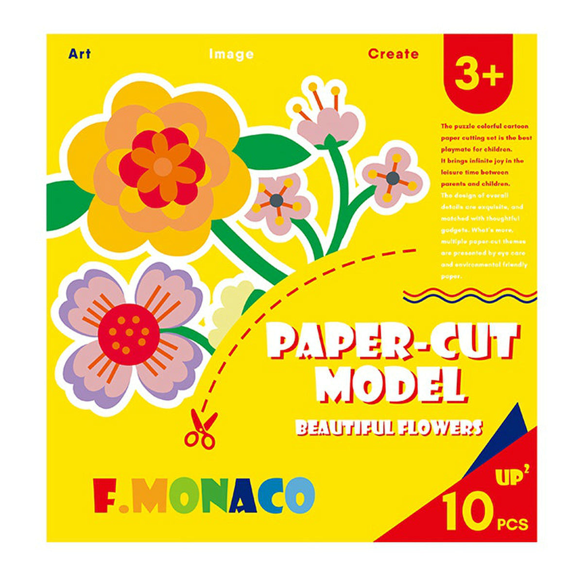Flower Monaco Paper-Cut Model