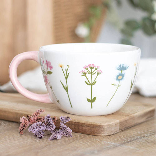 Blooming Lovely Floral Textured Ceramic Mug