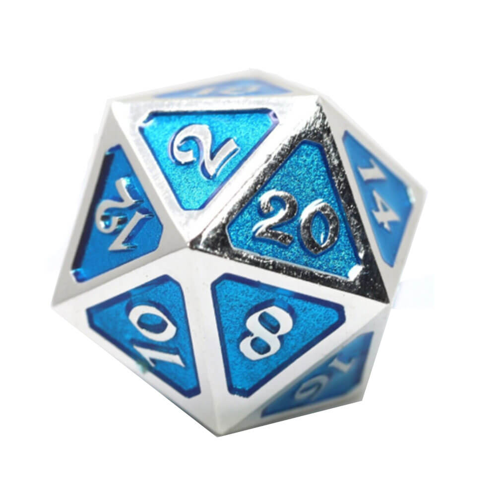 D20 Dice Metal Mythica Platinum (singel)