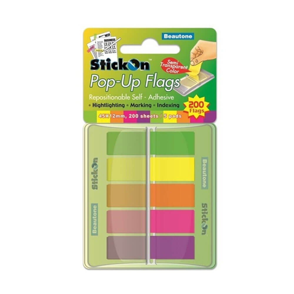 Beautone Pop-Up Stick på flaggor 5 olika kuddar